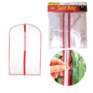 12X Clear Garment Bag Foldable 34" Suit Dress Jacket Cover Zipper Travel Storage