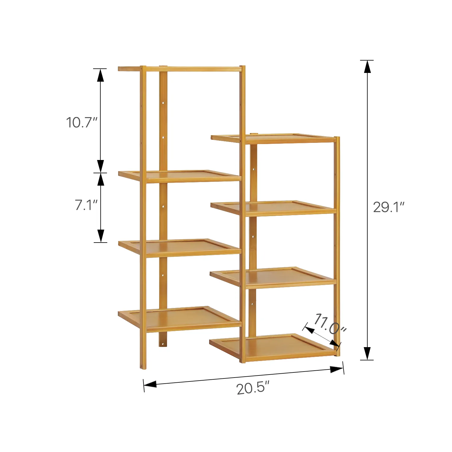 21" Twin Stand Shoe Rack - Natural