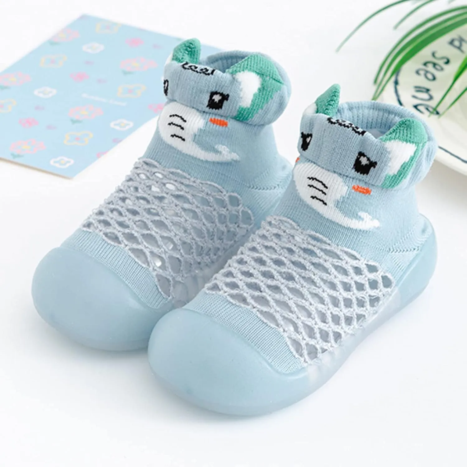 24 Months Girl Shoes Infant Boys Girls Animal Prints Cartoon Socks Shoes Toddler Breathable Mesh The Floor Socks Non Slip Prewalker Shoes Shoes for Special Needs