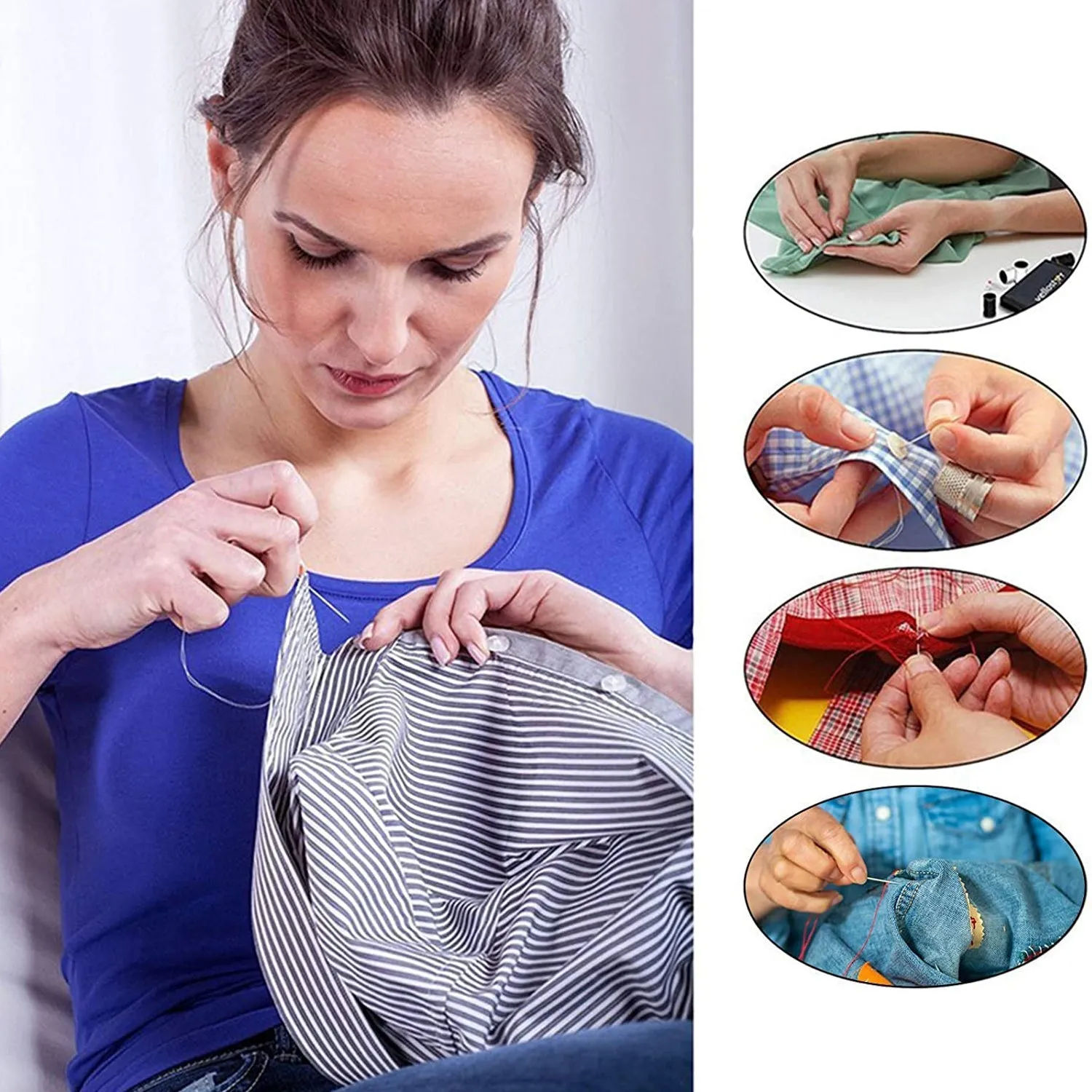 48 Pc Purse Sewing Set used for sewing of clothes and fabrics including all home purposes.
