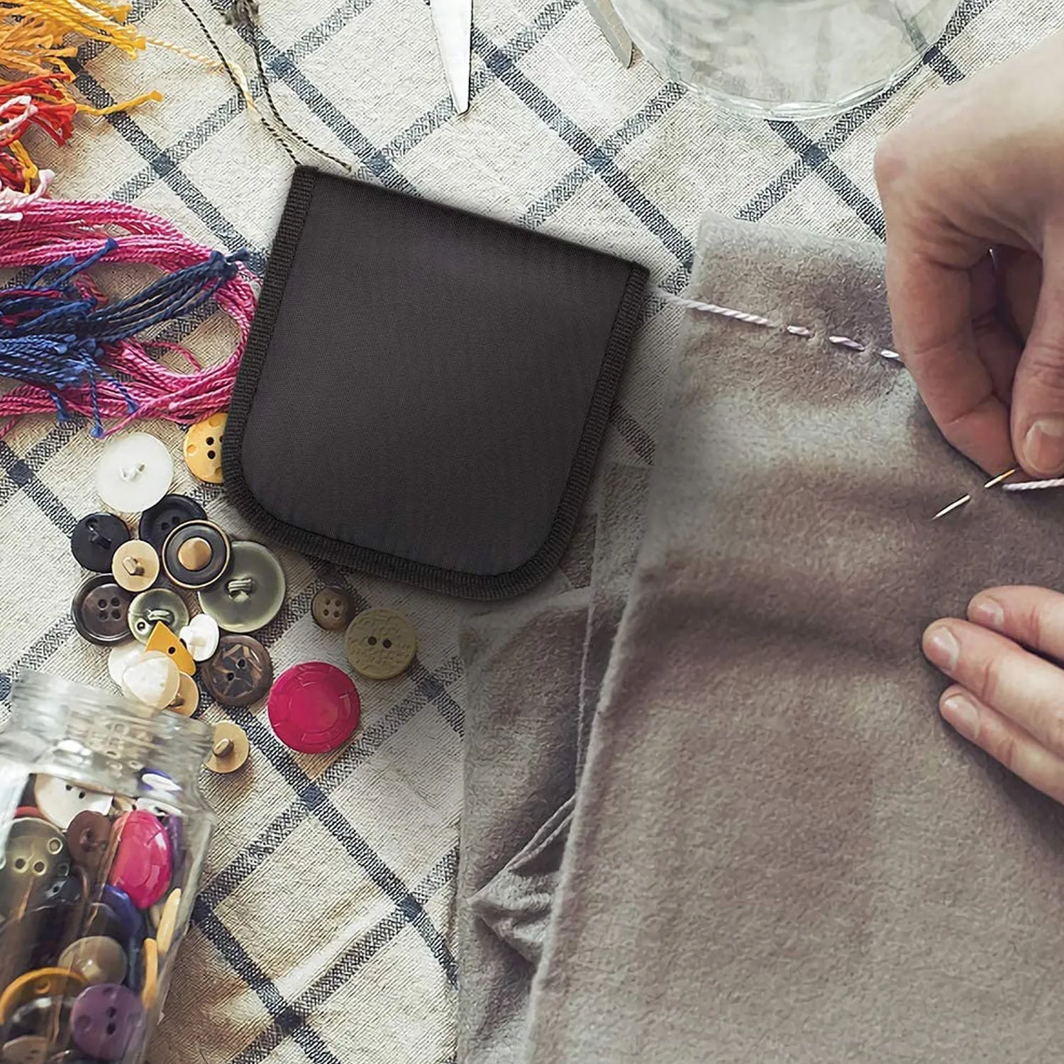 48 Pc Purse Sewing Set used for sewing of clothes and fabrics including all home purposes.