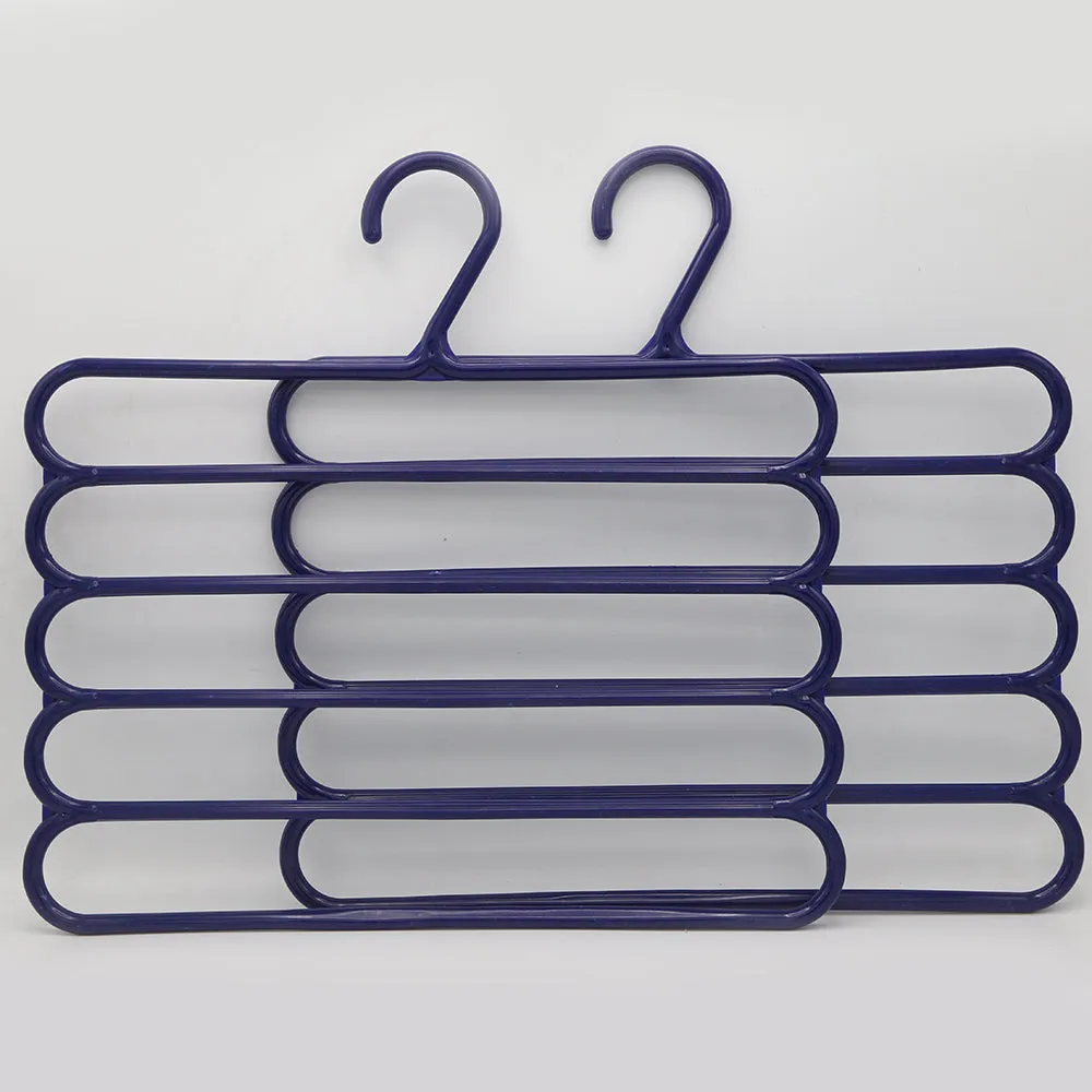 5 Layer Anti Slip Hangers 2 Piece Set - Blue