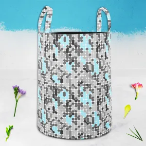 Abstract Geometric D2 Foldable Open Storage Bin | Organizer Box, Toy Basket, Shelf Box, Laundry Bag | Canvas Fabric