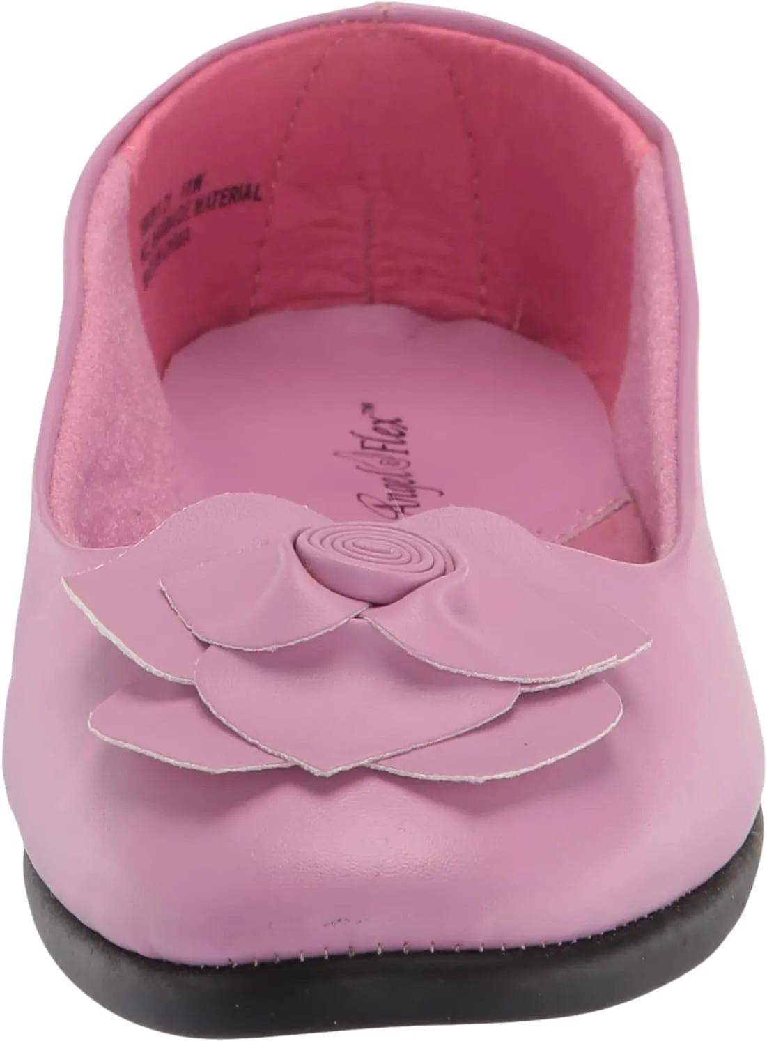AmeriMark Classic Women Slip-On Rose Ballet Flat  Ladies Comfortable No-Skid Arch Support Dress Shoe with Floral Accents