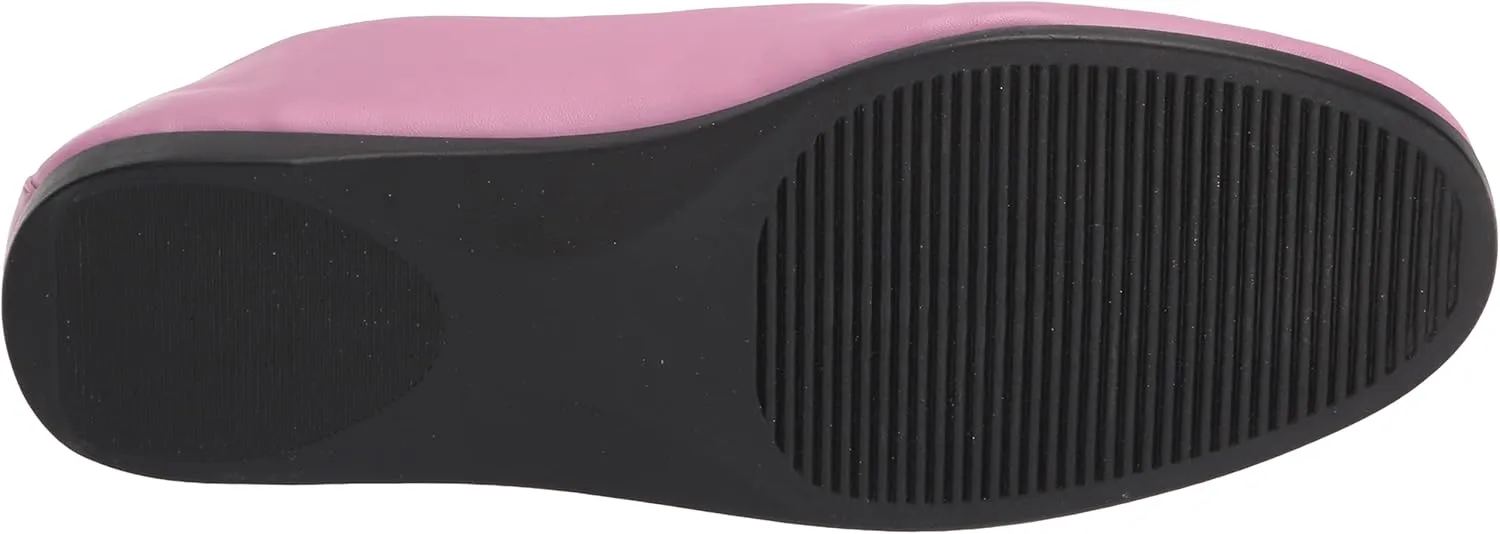 AmeriMark Classic Women Slip-On Rose Ballet Flat  Ladies Comfortable No-Skid Arch Support Dress Shoe with Floral Accents