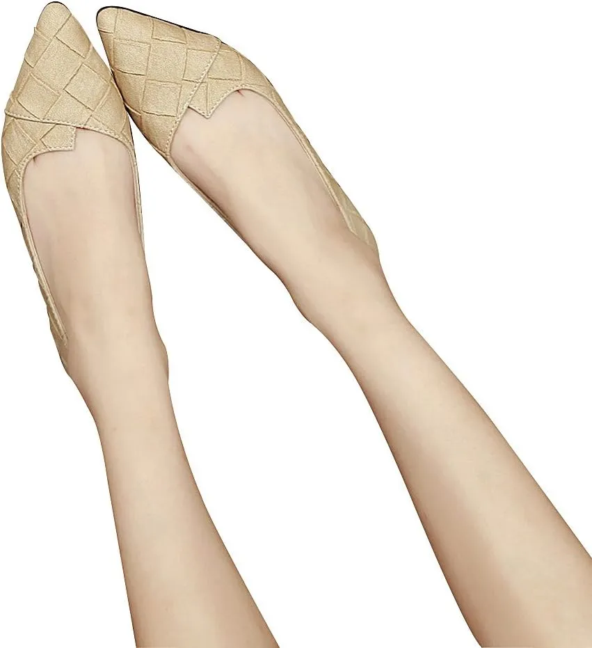 ANUFER Womens Pointed Toe Ballerinas Lightweight Flat Pumps