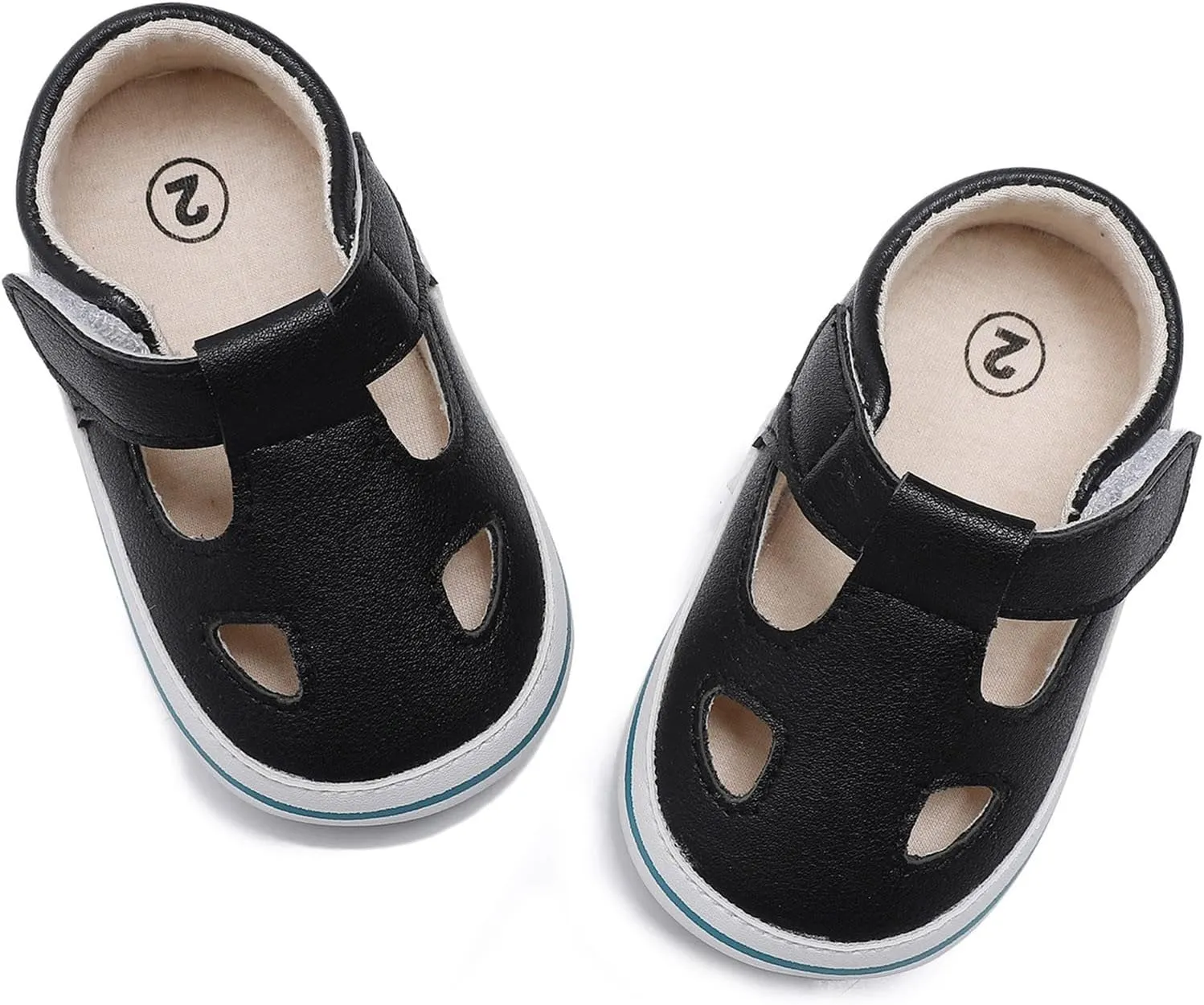 Baby Boy Crib Sandals Toddler Girls Boys Shoes Sandals Flat Bottom Non Slip Half Open Toe Slip Boys Sandal