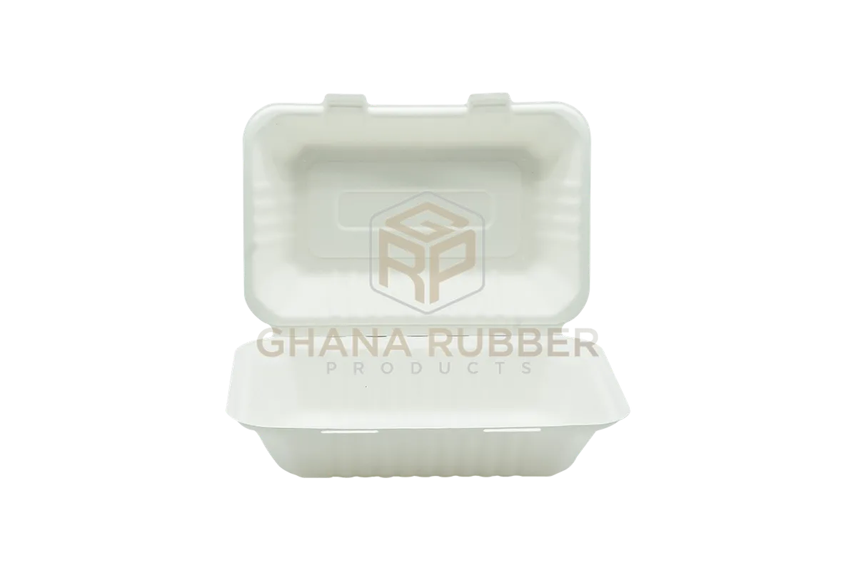 Bagasse Clamshell Boxes 9" x 6"