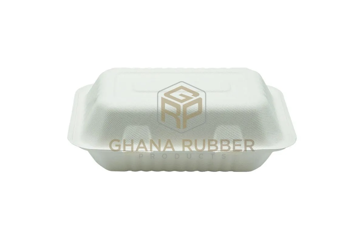 Bagasse Clamshell Boxes 9" x 6"
