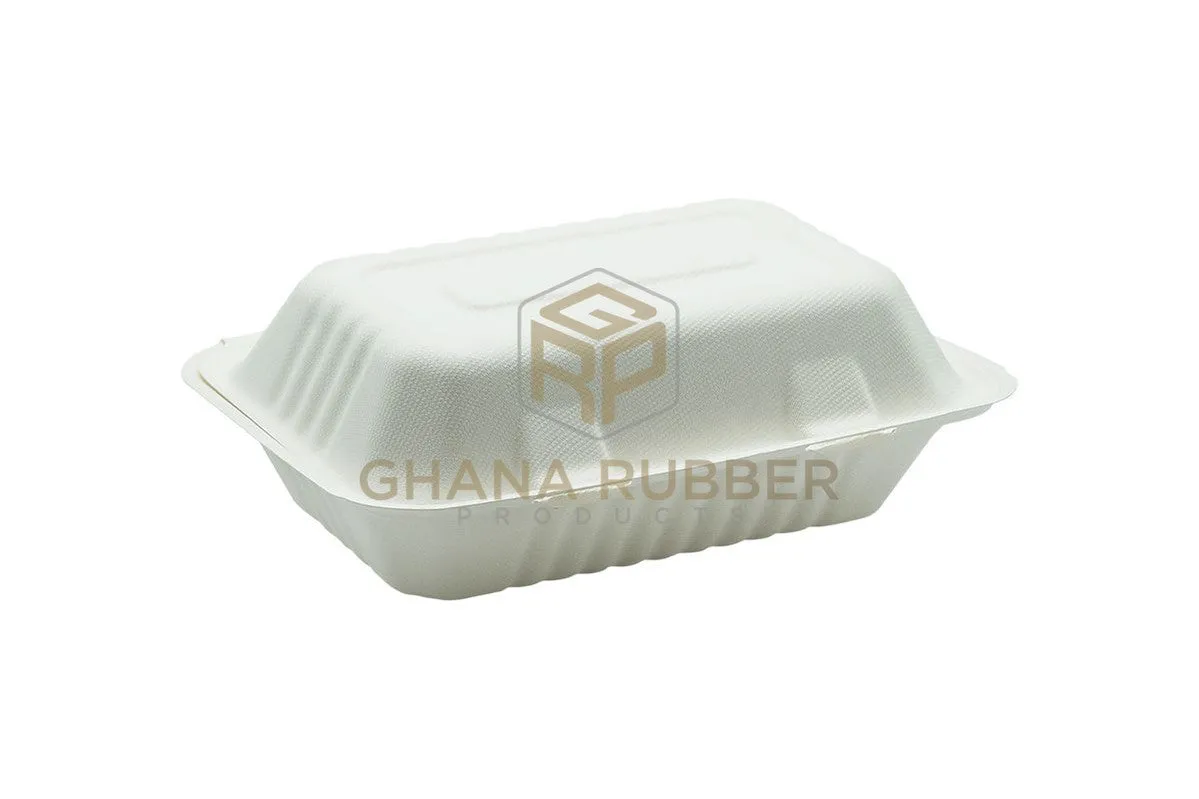 Bagasse Clamshell Boxes 9" x 6"