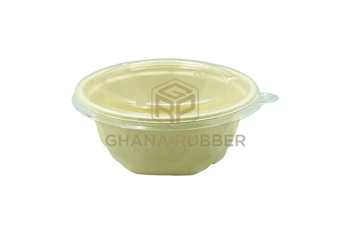 Bagasse Diamond Bowls   Lids 750ml