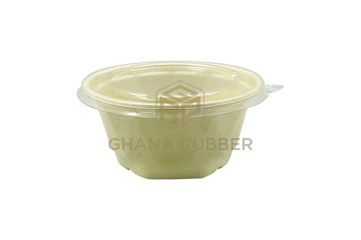 Bagasse Diamond Bowls   Lids 850ml