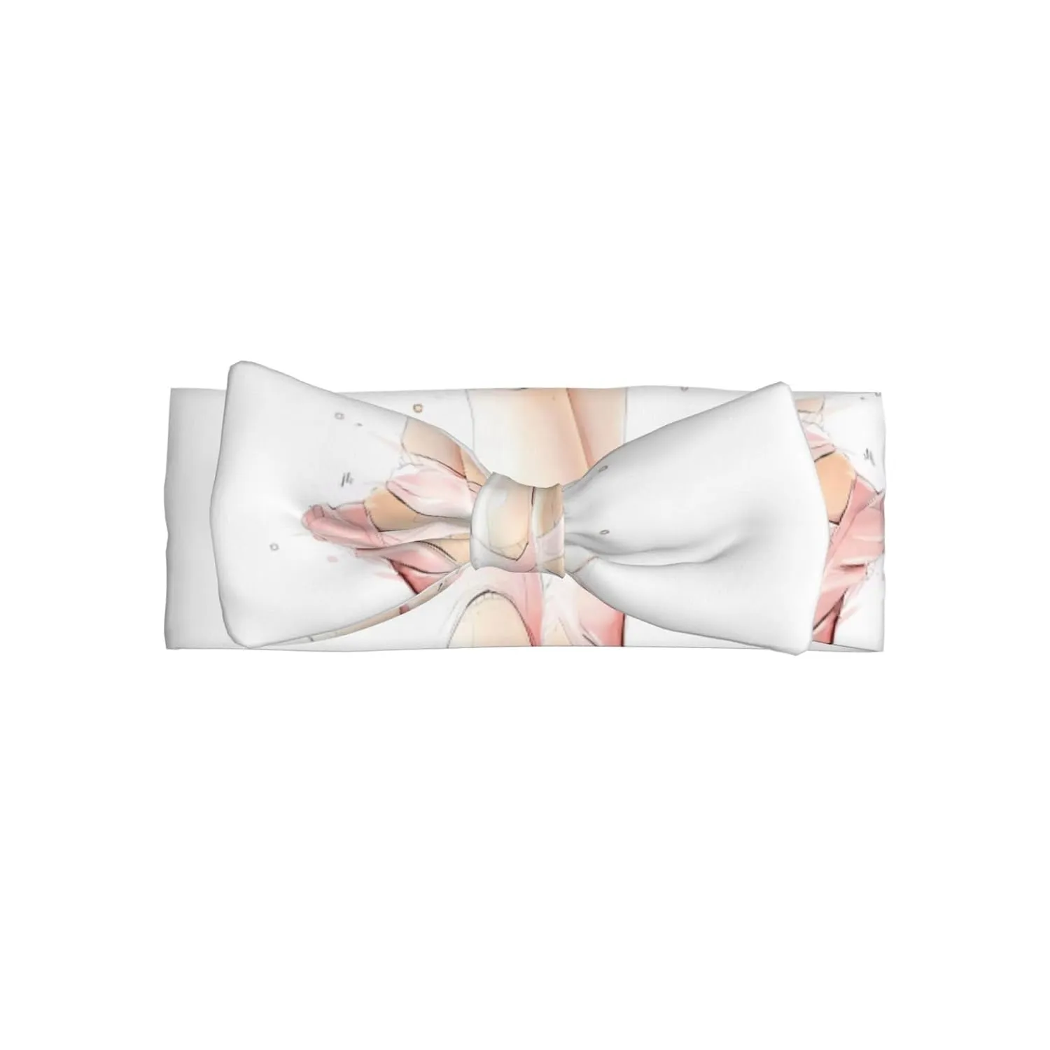 Ballet shoes Print Baby Bow Headband  Soft & Stretchy Nylon Headbands, Delicate Princess Hair Accessories