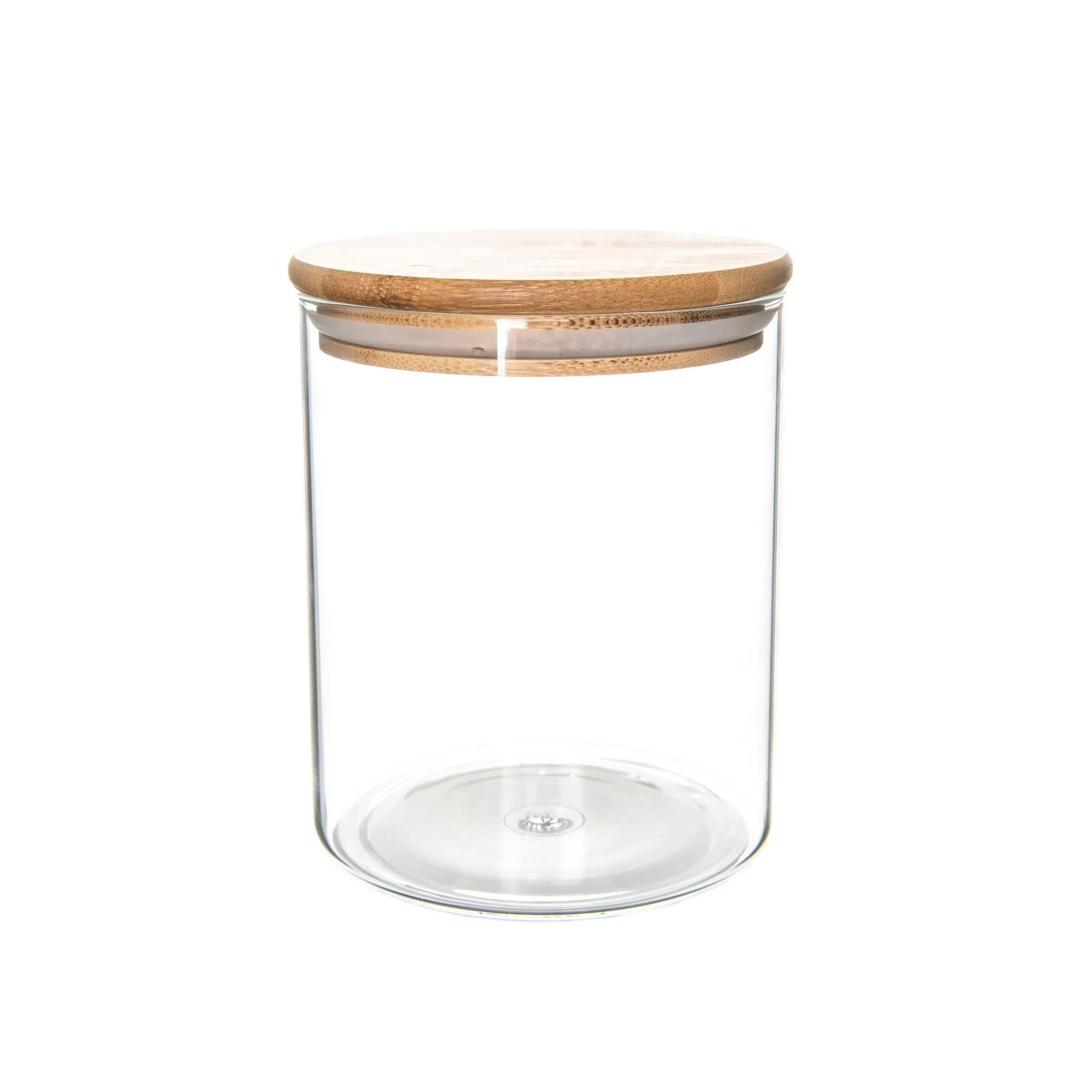 Bamboo Glass Jars Large Pantry Container Pack