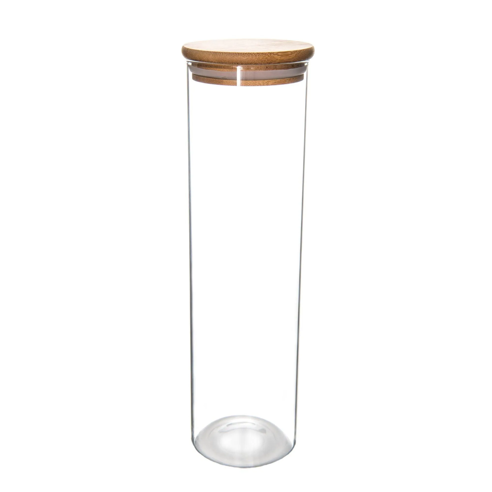Bamboo Glass Jars Large Pantry Container Pack