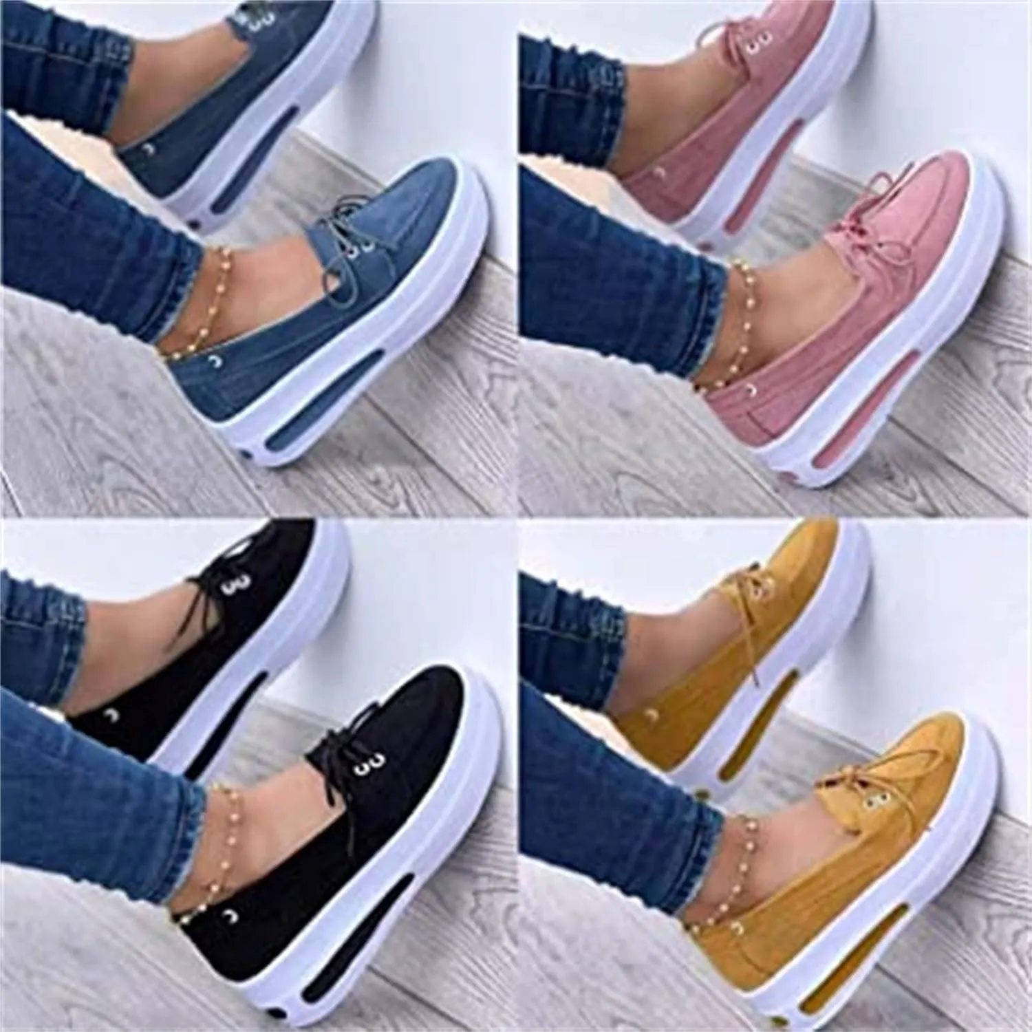 BBPM Comfy Elegant Orthopedic & Extremely Soft Shoes Casual Comfy Clogs Platform Suede Slip On Sandals Flat Mule Round Toe Loafer Shoes Beach Travel Walking Shoes,Blue,EU37/US6