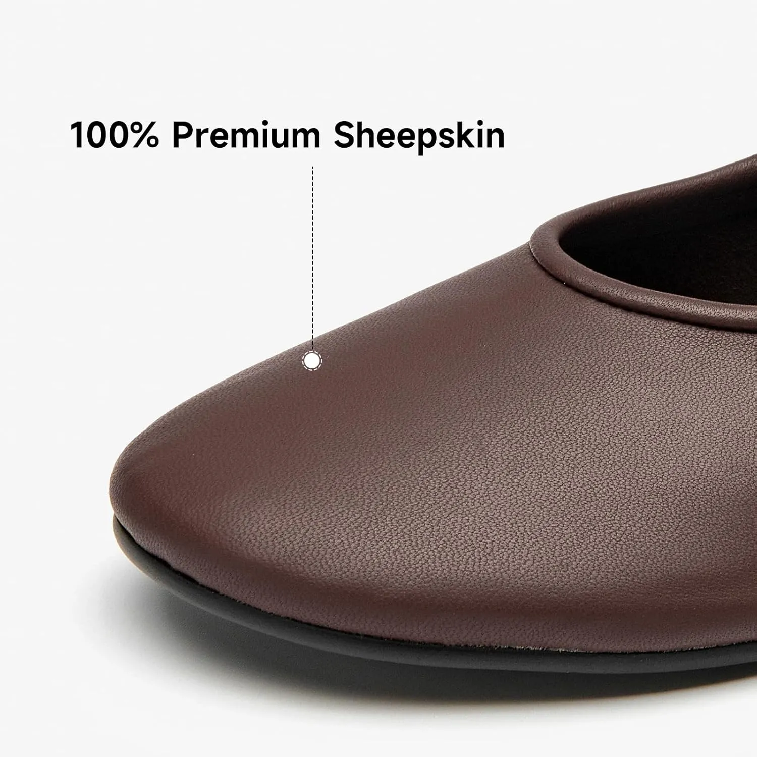 BEAU TODAY Womens Mary Jane Fats, Genuine Leather Ballet Flats for Women, Comfortable Sheepskin Round Toe Mary Jane Shoes Cute Fashion Flat Shoes