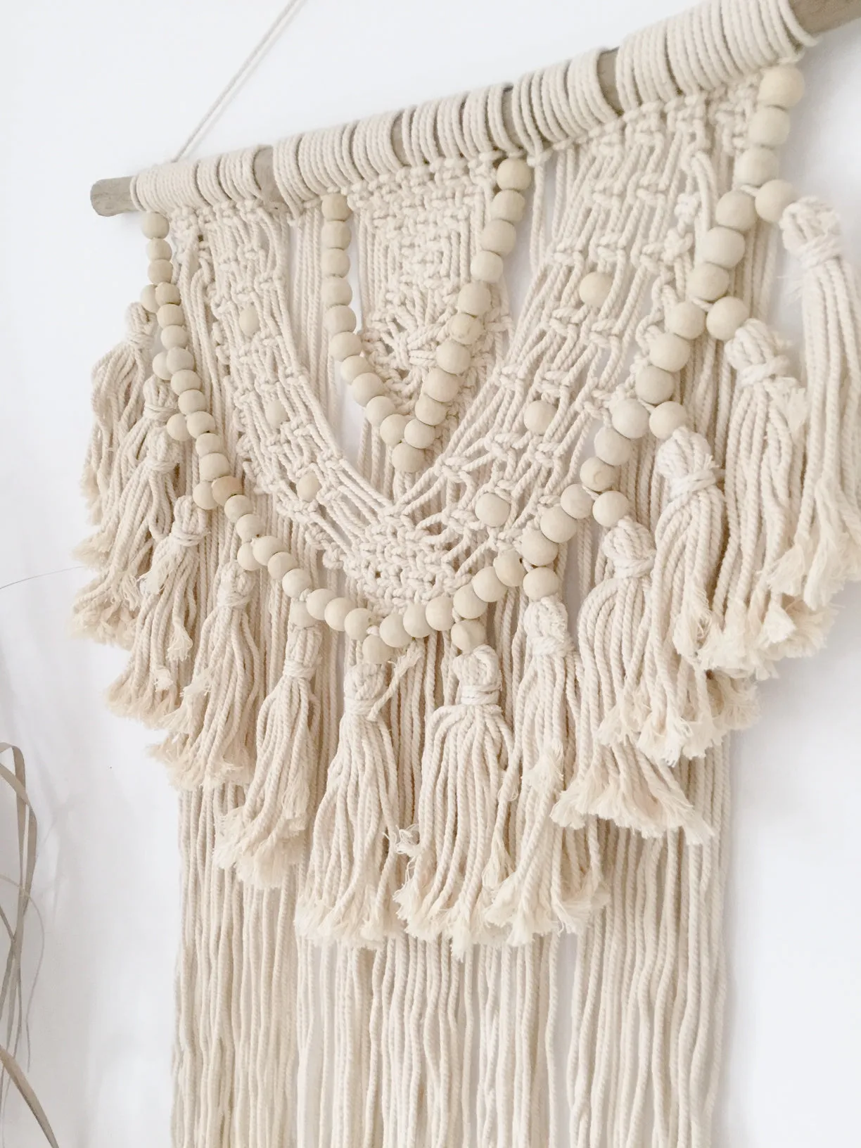 BOHO Macram & Bead Wall Hanging