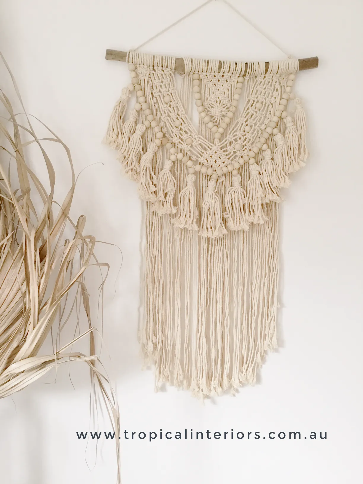 BOHO Macram & Bead Wall Hanging