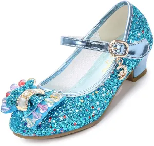 Cadidi Dinos Girls Dress Shoes Wedding Party Heel Mary Jane Princess Flower Shoes (Toddler/Little Kid/Big Kid)
