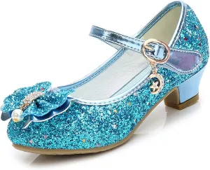 Cadidi Dinos Girls Dress Shoes Wedding Party Heel Mary Jane Princess Flower Shoes (Toddler/Little Kid/Big Kid)