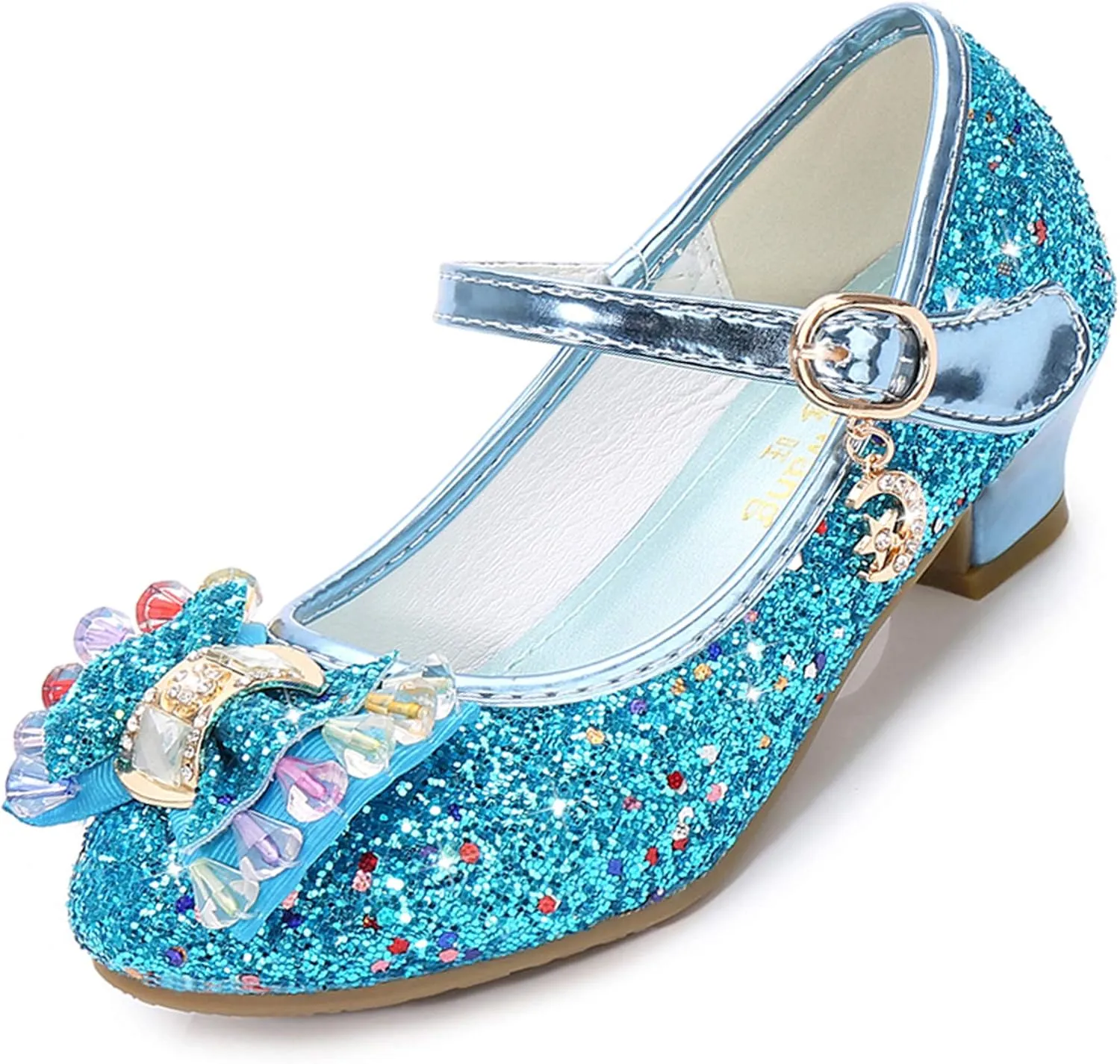 Cadidi Dinos Girls Dress Shoes Wedding Party Heel Mary Jane Princess Flower Shoes (Toddler/Little Kid/Big Kid)