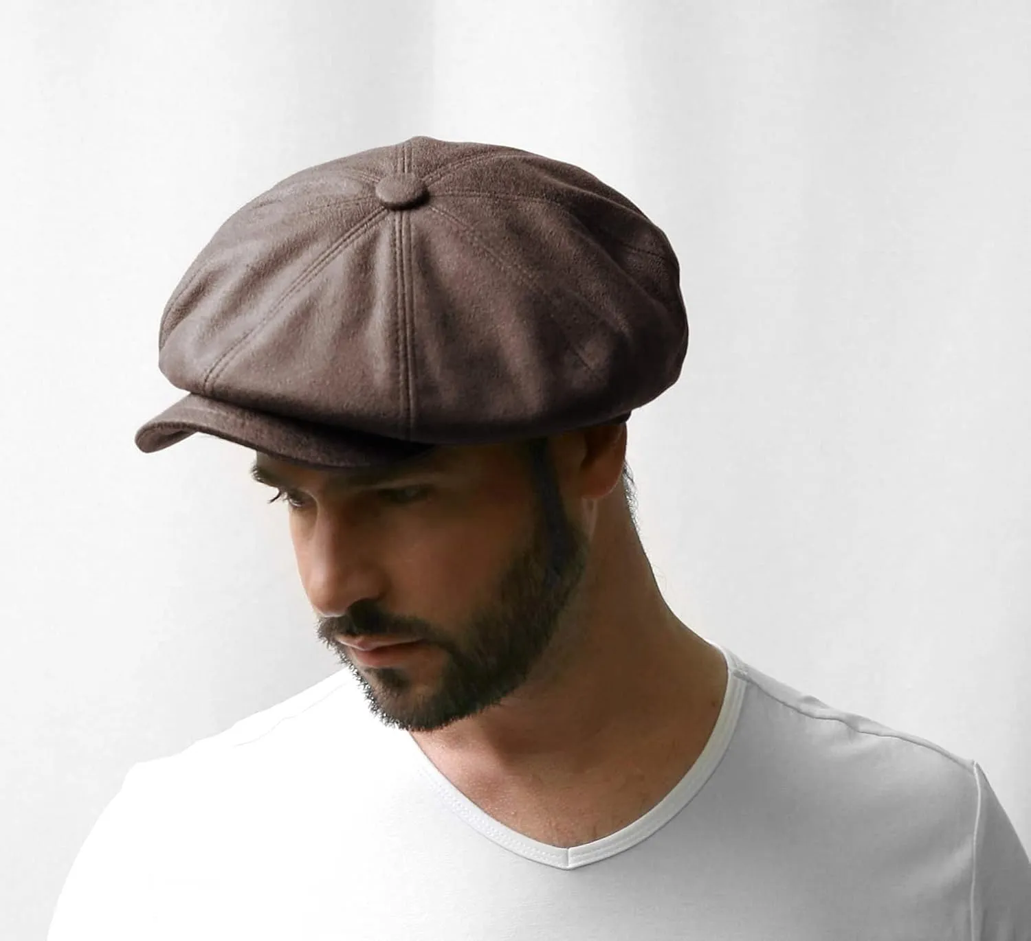Classic Marsigliese Vegan Leather Flat Cap Water Repellent