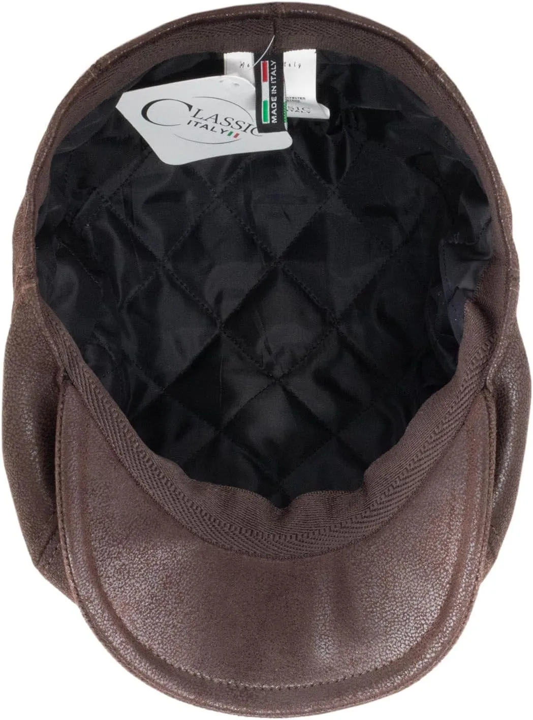 Classic Marsigliese Vegan Leather Flat Cap Water Repellent