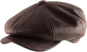 Classic Marsigliese Vegan Leather Flat Cap Water Repellent