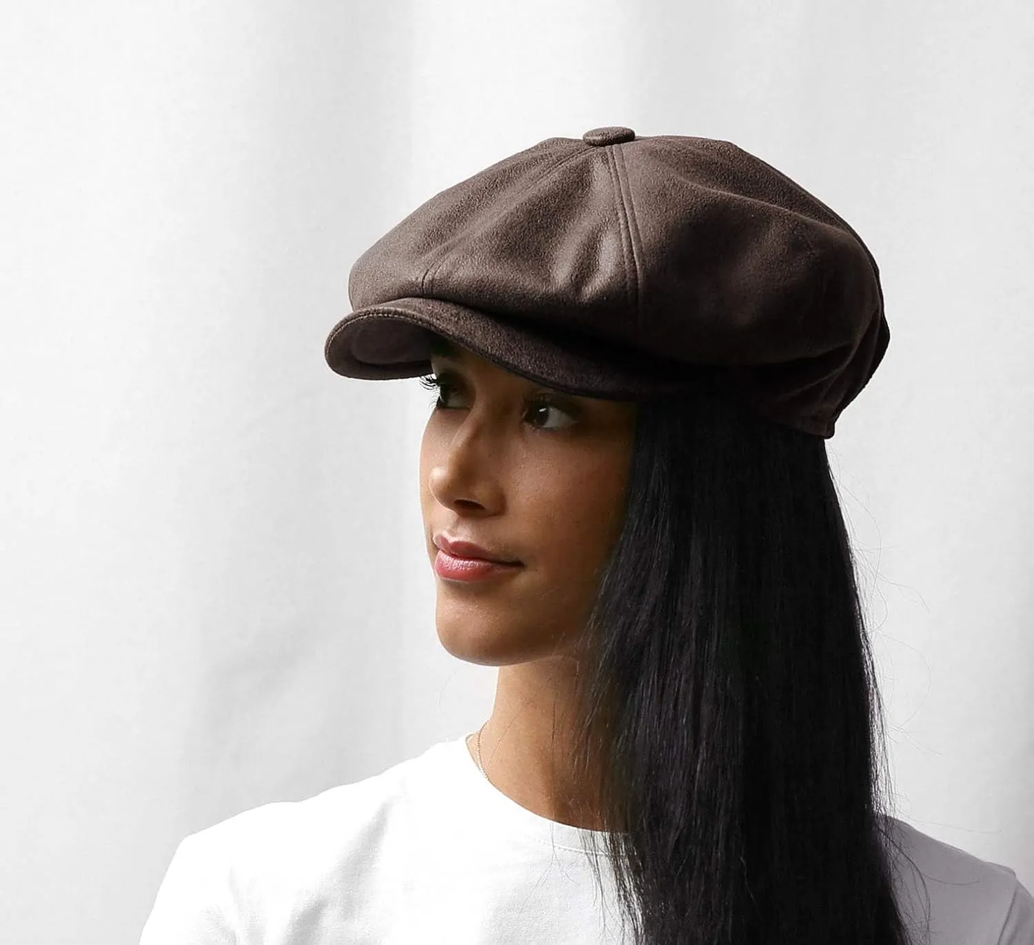 Classic Marsigliese Vegan Leather Flat Cap Water Repellent