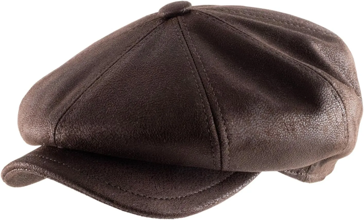 Classic Marsigliese Vegan Leather Flat Cap Water Repellent