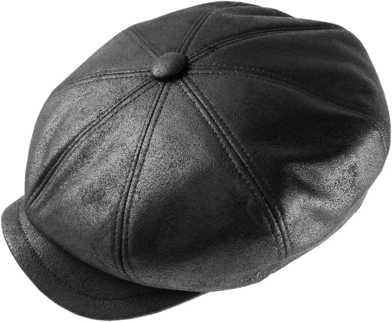 Classic Marsigliese Vegan Leather Flat Cap Water Repellent