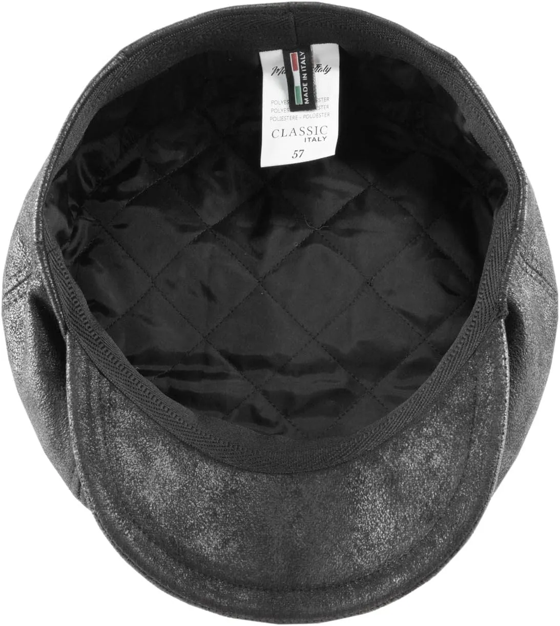 Classic Marsigliese Vegan Leather Flat Cap Water Repellent
