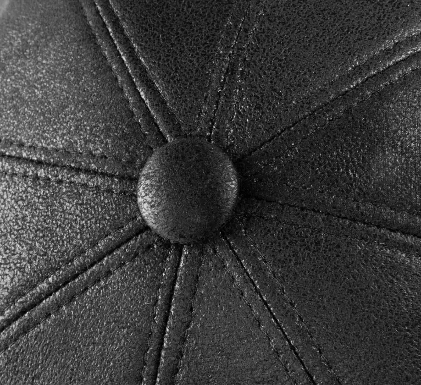 Classic Marsigliese Vegan Leather Flat Cap Water Repellent