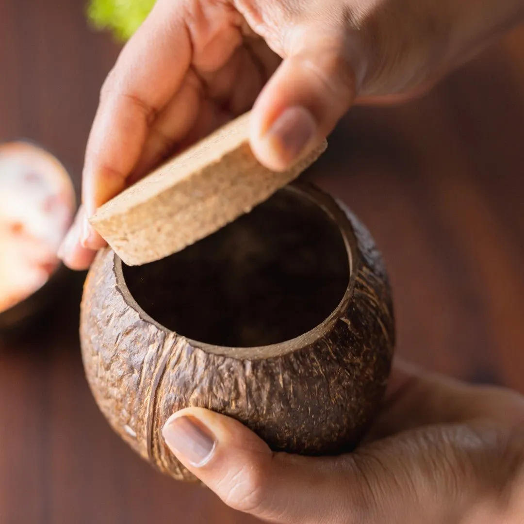 Coconut Shell Tight Storage Containers with Lid (Set of 1)