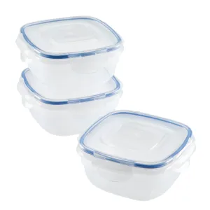 Color Mates 6-Piece Square Containers with Lids Set