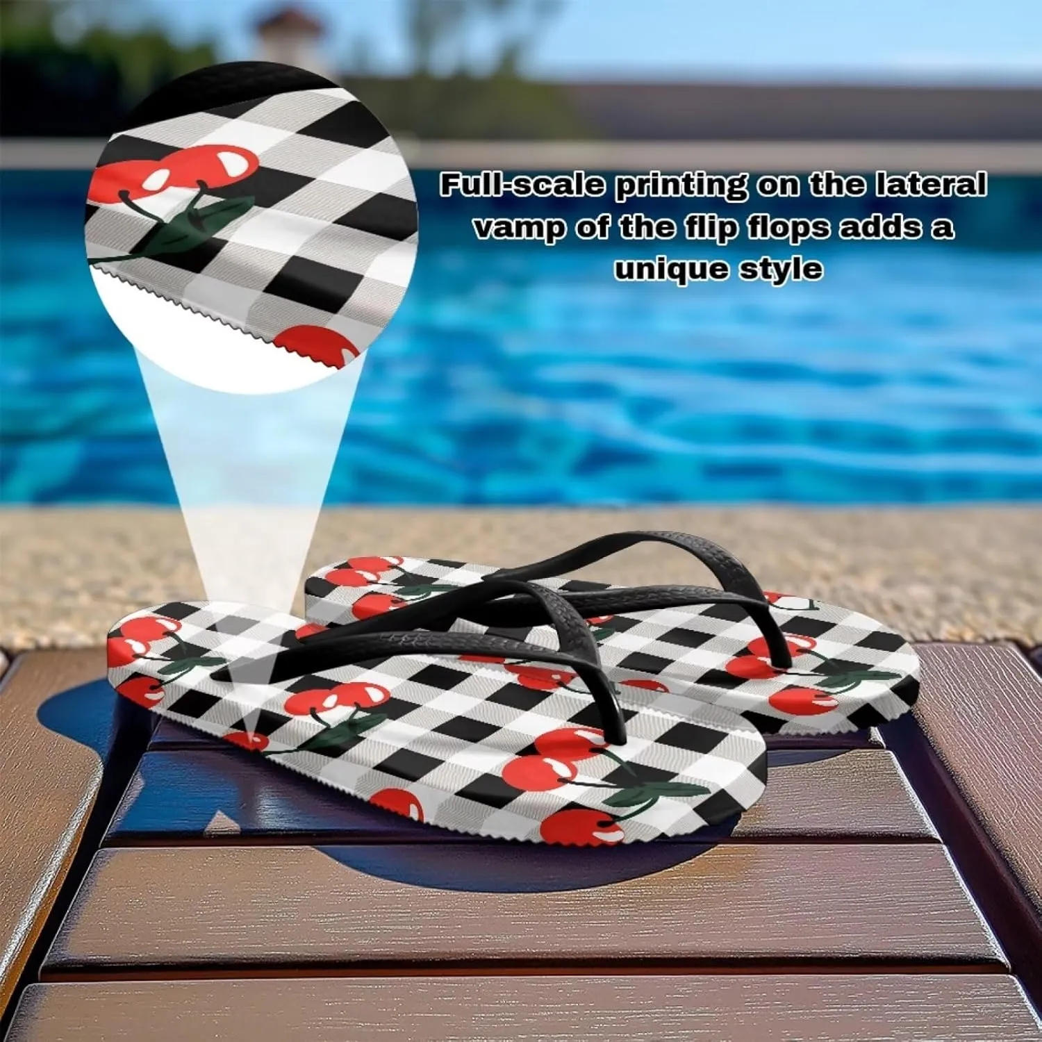 Coloranimal Flip Flops for Women Sandals Women Comfortable Womens Flip Flops House Slippers Beach Sandals Water Resistant Shower Shoes