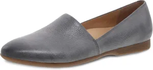 Dansko Larisa Slip-On Flats for Women  Comfotable Flat Shoes with Arch Support  Versatile Casual to Dressy Footwear  Lightweight Rubber Outsole Pewter Flats 10.5-11 M US