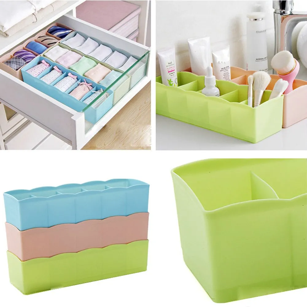 Dividers Tray Organizer Clear Plastic Bead Storage Tray (Multicolour)