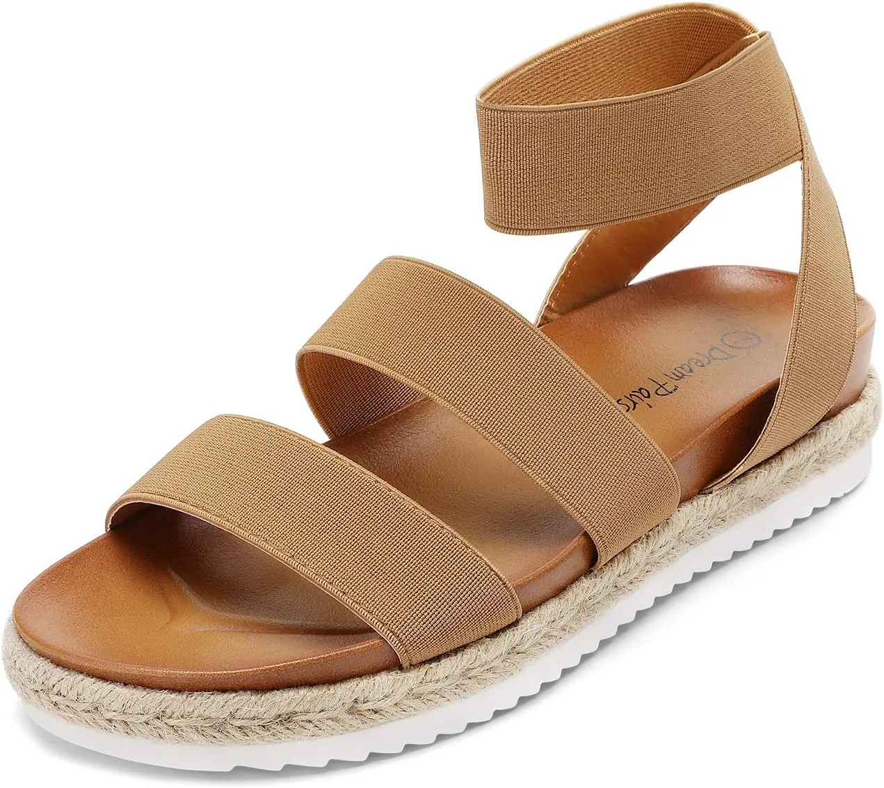 DREAM PAIRS Womens Open Toe Ankle Strap Espadrille Flatform Platform Wedge Sandals
