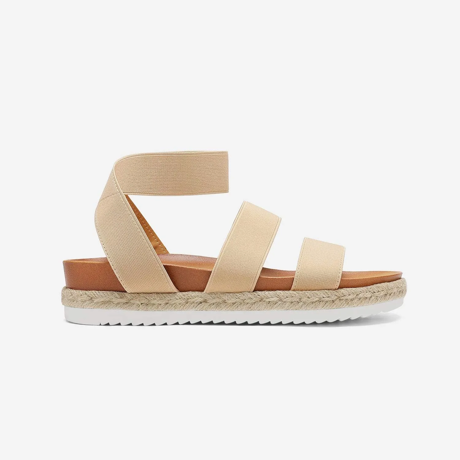 DREAM PAIRS Womens Open Toe Ankle Strap Espadrille Flatform Platform Wedge Sandals