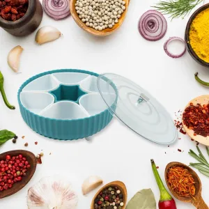 Dry Fruit & Snack Organizer: 360 Revolving Box (7 Compartments, Airtight)