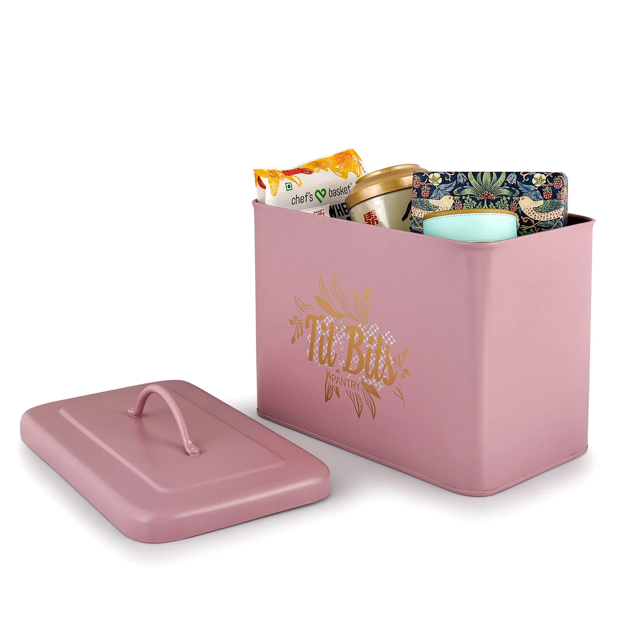 ELAN Pantry Organizer for Kitchen Storage, Multipurpose Food Storage Container (Tit Bits, Mauve)