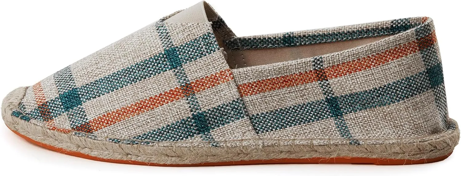 Espadrilles for Men with Flat Slip-on Fashion Casual Classic Canvas