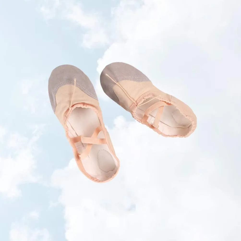 EXCEART 1 Pair Dancing Shoes Dress Flats Foldable Slippers for Women Girl Flats Dance Shoes for Girls Toddler Slippers Ballet Shoes Pocket Shoes Girl Child China Aldult Beige