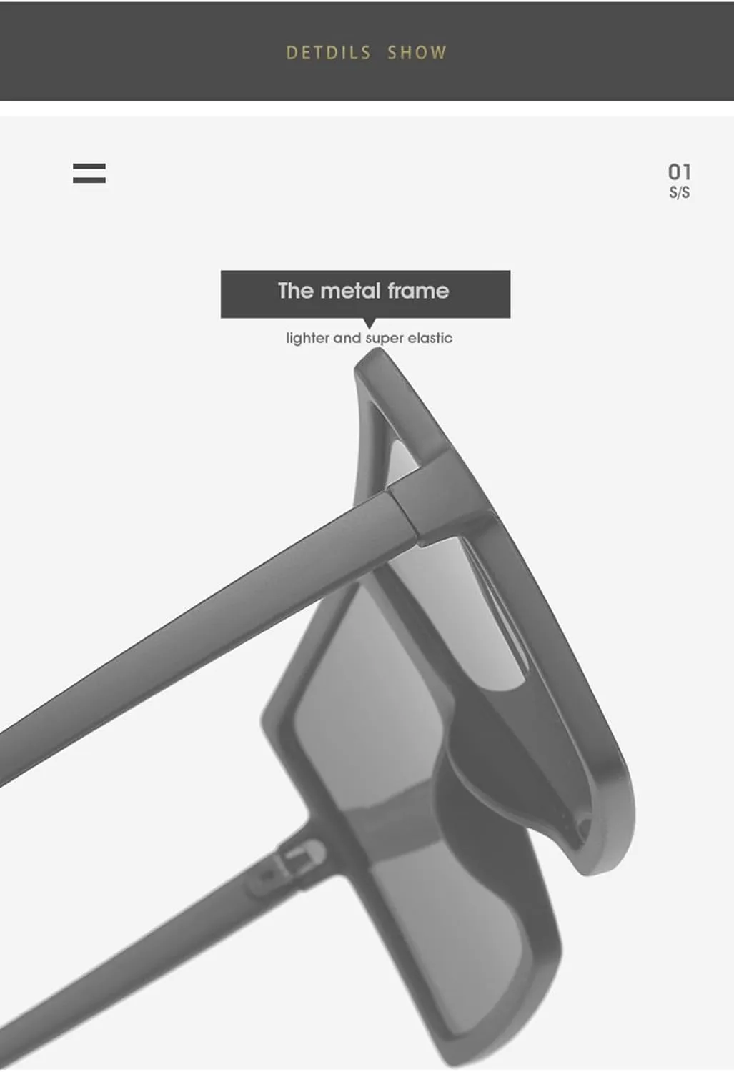 Fashion Designer Women Sunglasses Oversized Flat Top Square Frame Retro Gradient Lens