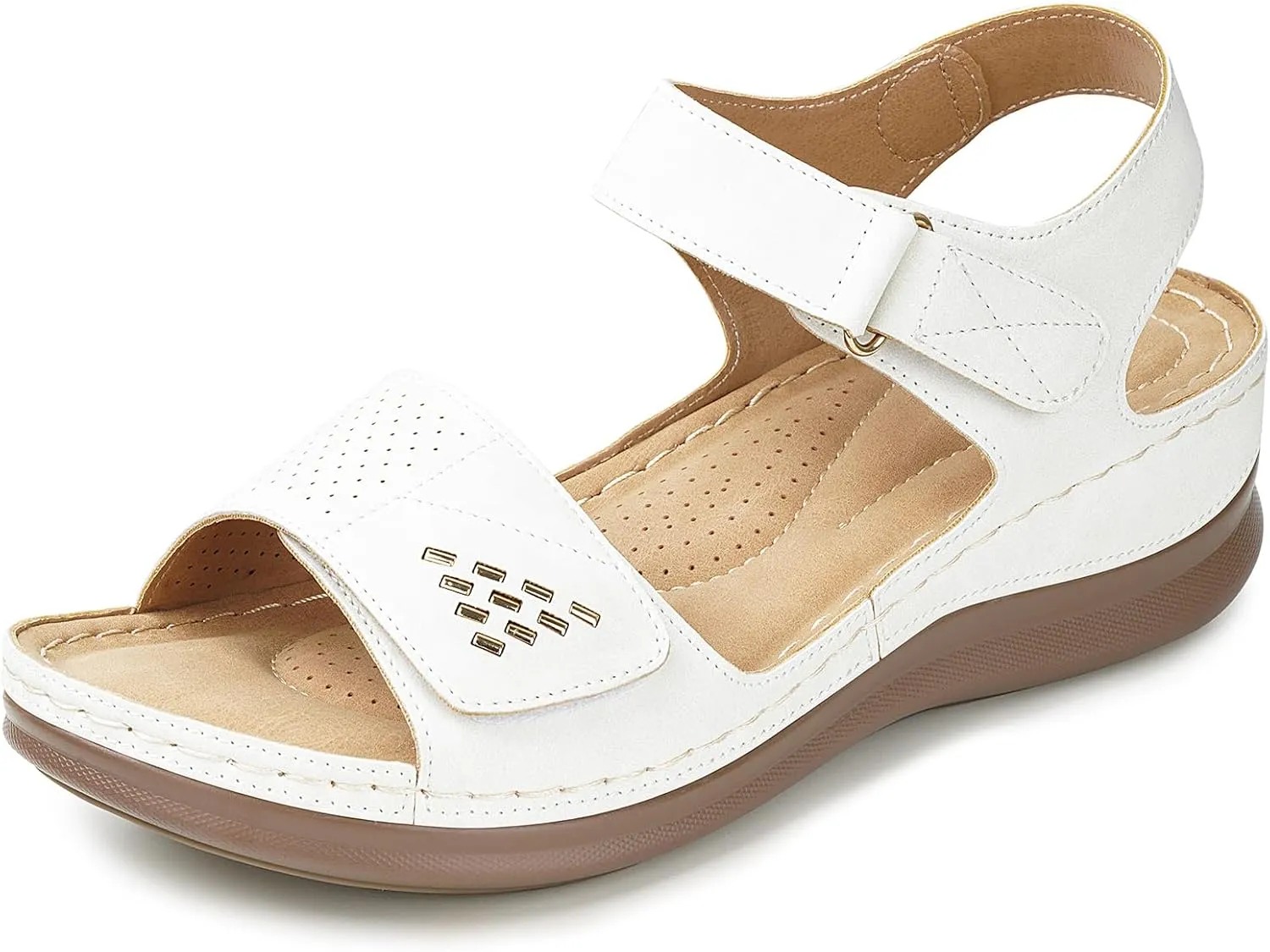 Flat Sandals for Women Comfortable - Low Wedge Womens Sandals Dressy Summer Beach Casual Walking Shoes