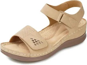 Flat Sandals for Women Comfortable - Low Wedge Womens Sandals Dressy Summer Beach Casual Walking Shoes