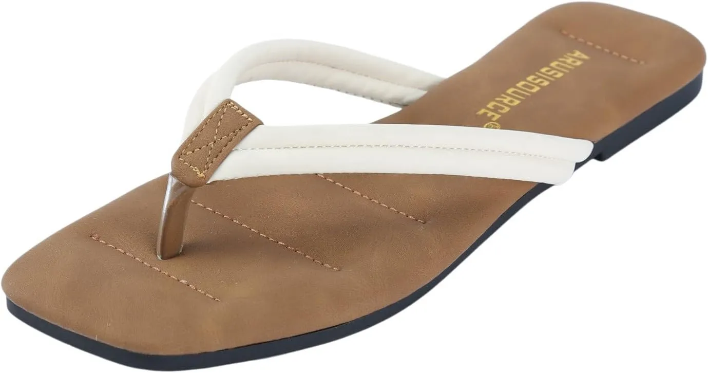 Flip flops for Women Flat Slippers 2025 Vegan Leather Womens Slippers Sandals Beach Basic Fashion Slides Footwear