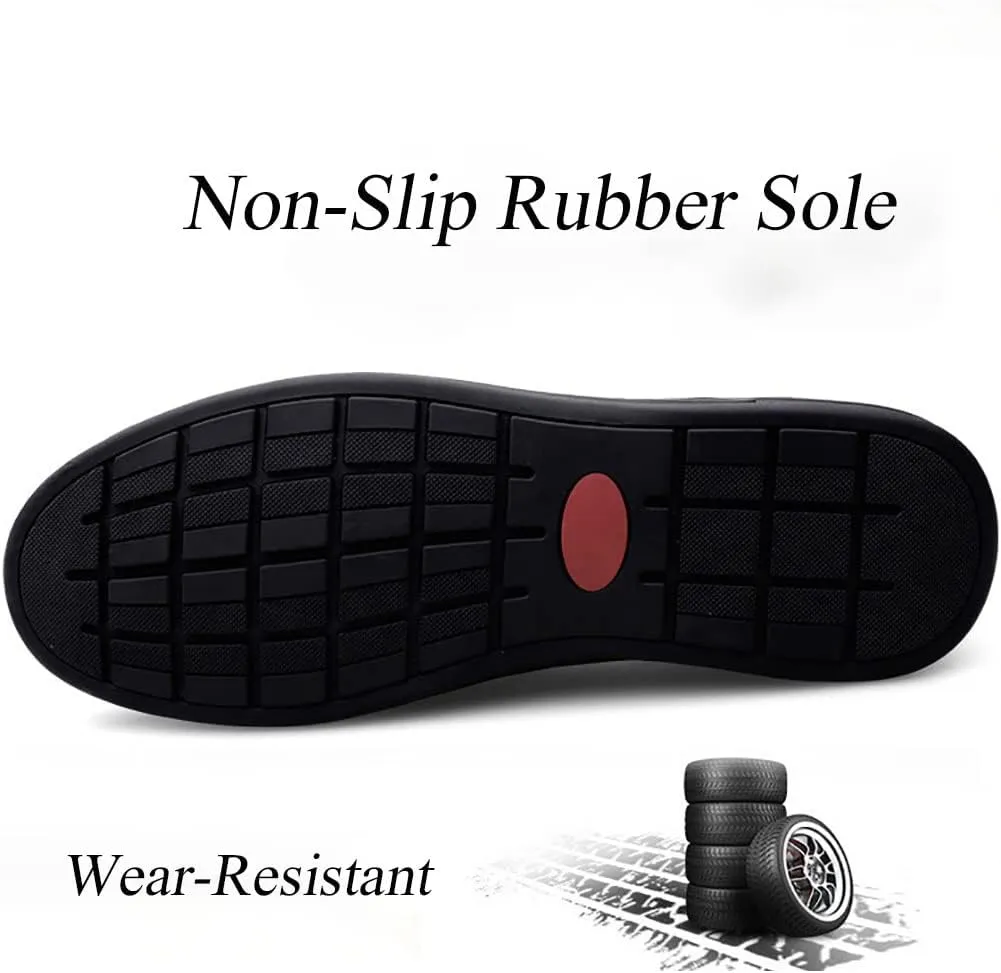 GEXECEUSS Men's Loafers Lightweight Driving Shoes Slip On Casual Penny Loafers Moccasin Flats Boat Shoes Anti-Slip Walking Shoes